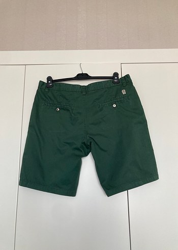 Kemerli Koyu Yeşil Erkek Mini Şort - Görsel 2