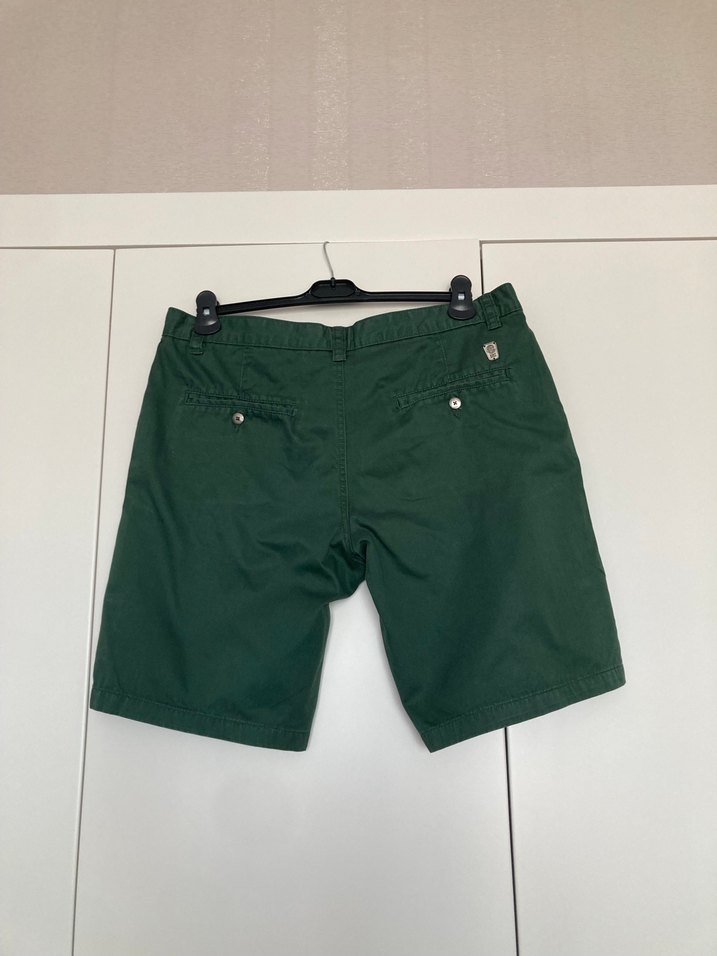 Kemerli Koyu Yeşil Erkek Mini Şort - Görsel 2