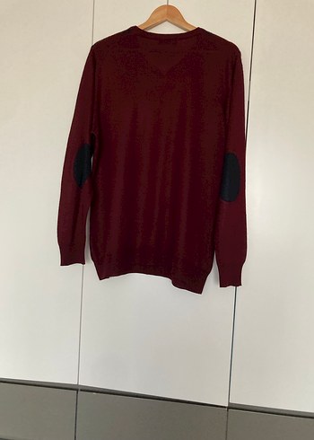 Kiğılı L beden  Bordo Erkek Triko Kazak - Görsel 2