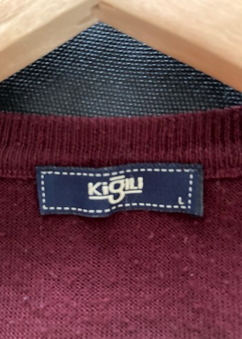 Kiğılı L beden  Bordo Erkek Triko Kazak - Görsel 3