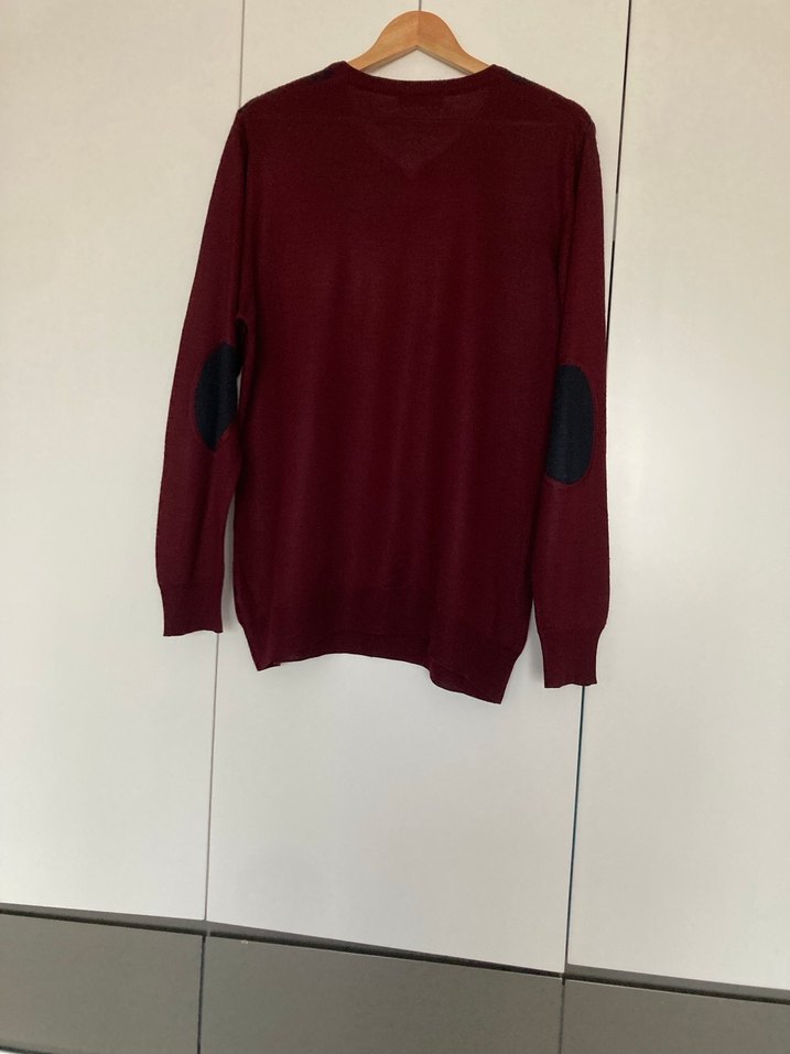 Kiğılı L beden  Bordo Erkek Triko Kazak - Görsel 2