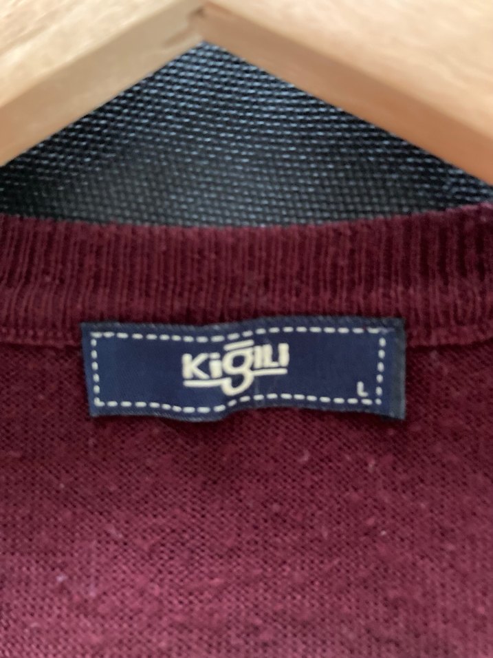 Kiğılı L beden  Bordo Erkek Triko Kazak - Görsel 3