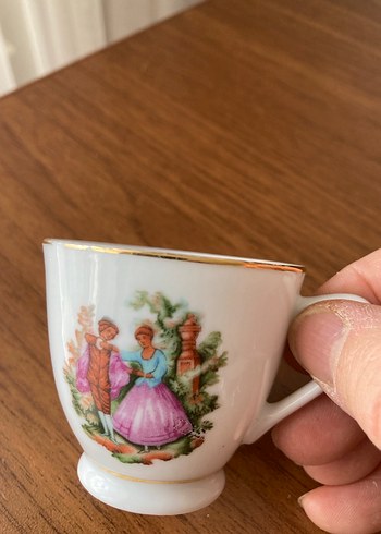 Fragonard Desenli Porselen Kahve Fincan Takımı - Görsel 3