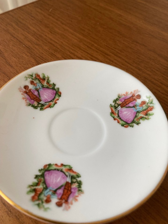 Fragonard Desenli Porselen Kahve Fincan Takımı - Görsel 2