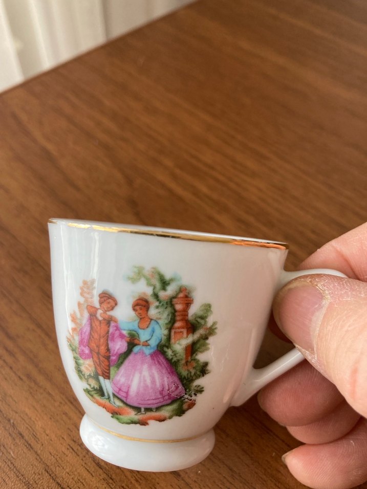 Fragonard Desenli Porselen Kahve Fincan Takımı - Görsel 3