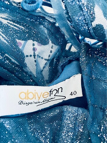 Mavi abiye 38 beden elbise - Görsel 3