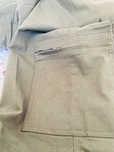 Haki cepli spor pantolon - Görsel 4