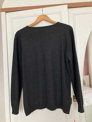 Antrasit yünlü kazak - Görsel 2