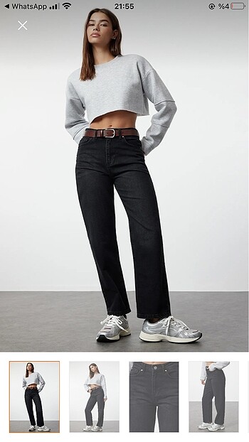 SİYAH YÜKSEK BEL STRAİGHT JEANS