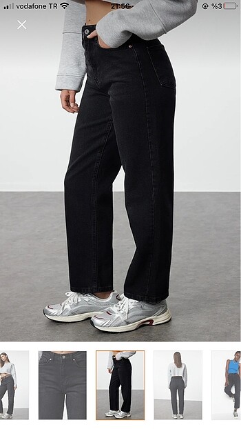 Trendyol & Milla SİYAH YÜKSEK BEL STRAİGHT JEANS