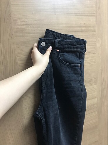 38 Beden siyah Renk SİYAH YÜKSEK BEL STRAİGHT JEANS