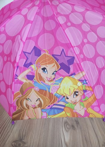 Pembe Desenli Kız Çocuk #winx Şemsiye - Görsel 2