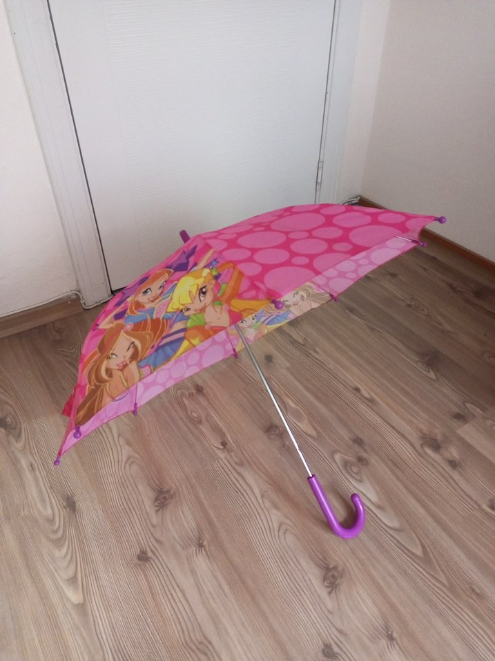 Pembe Desenli Kız Çocuk #winx Şemsiye - Görsel 4
