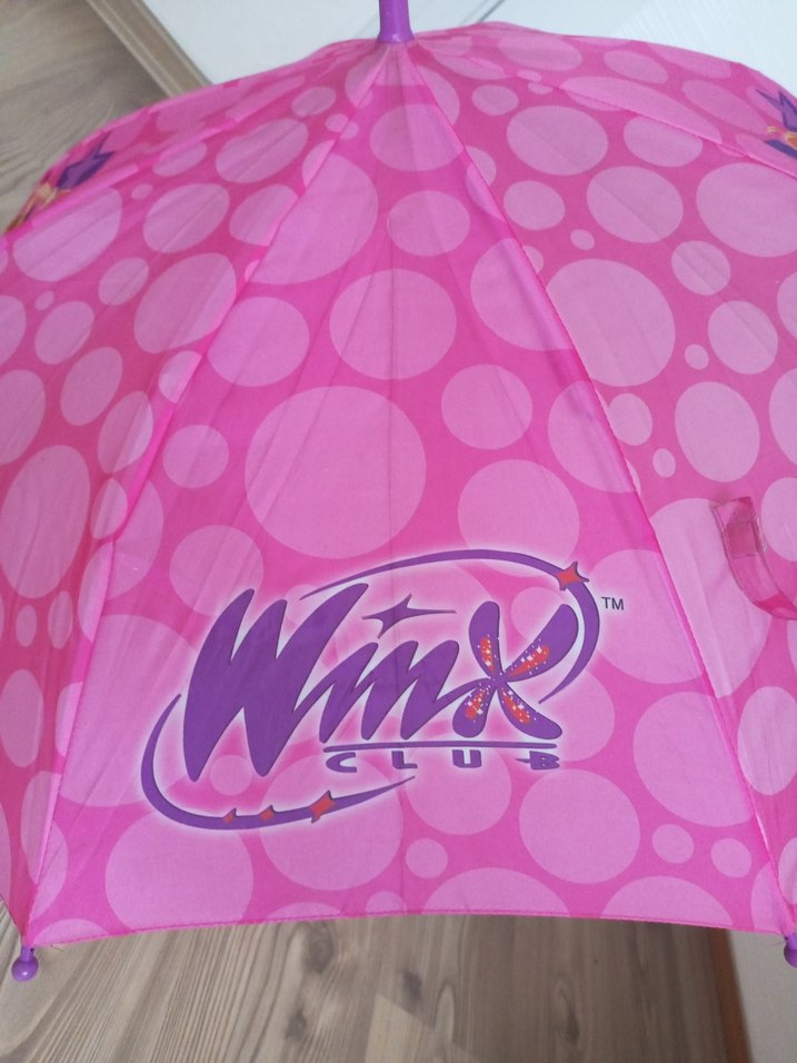 Pembe Desenli Kız Çocuk #winx Şemsiye - Görsel 3
