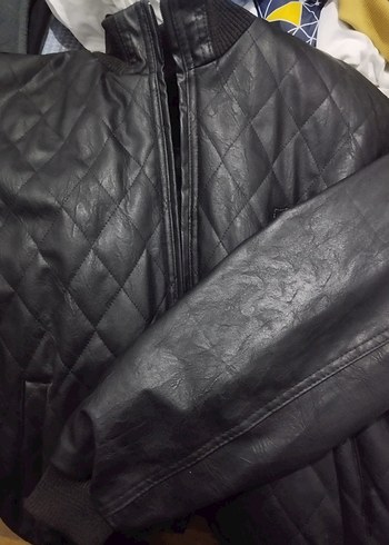 dessa hakiki deri siyah kalin ceket - Görsel 4