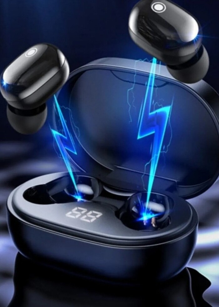 Xiaomi redmi siyah airdotspro  LED'li şarj göstergeli Bluetooth  - Görsel 2