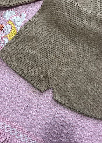 Bej Düğmeli Uzun Kollu Kadın Triko Tulum Elbise - Görsel 3