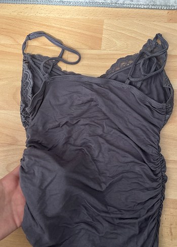Vintage Love Gri Dantel Detaylı Kadın Bralet