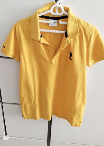 Sarı Kısa Kollu Polo Yaka Tişört