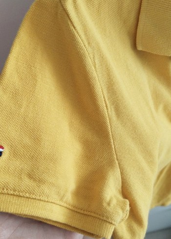 11-12 Yaş Beden sarı Renk Sarı Kısa Kollu Polo Yaka Tişört