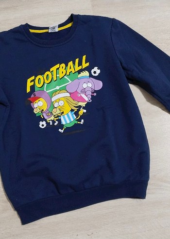 Mavi Erkek Çocuk Baskılı Sweatshirt