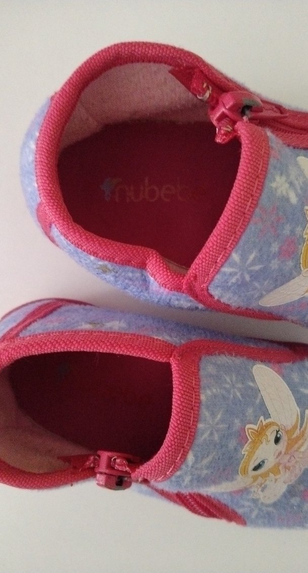 Nakışlı Fermuarlı Kız Çocuk Ev Terliği - Görsel 2