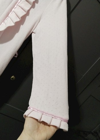 Pembe Uzun Kollu Uzun Boy Sabahlık - Görsel 7