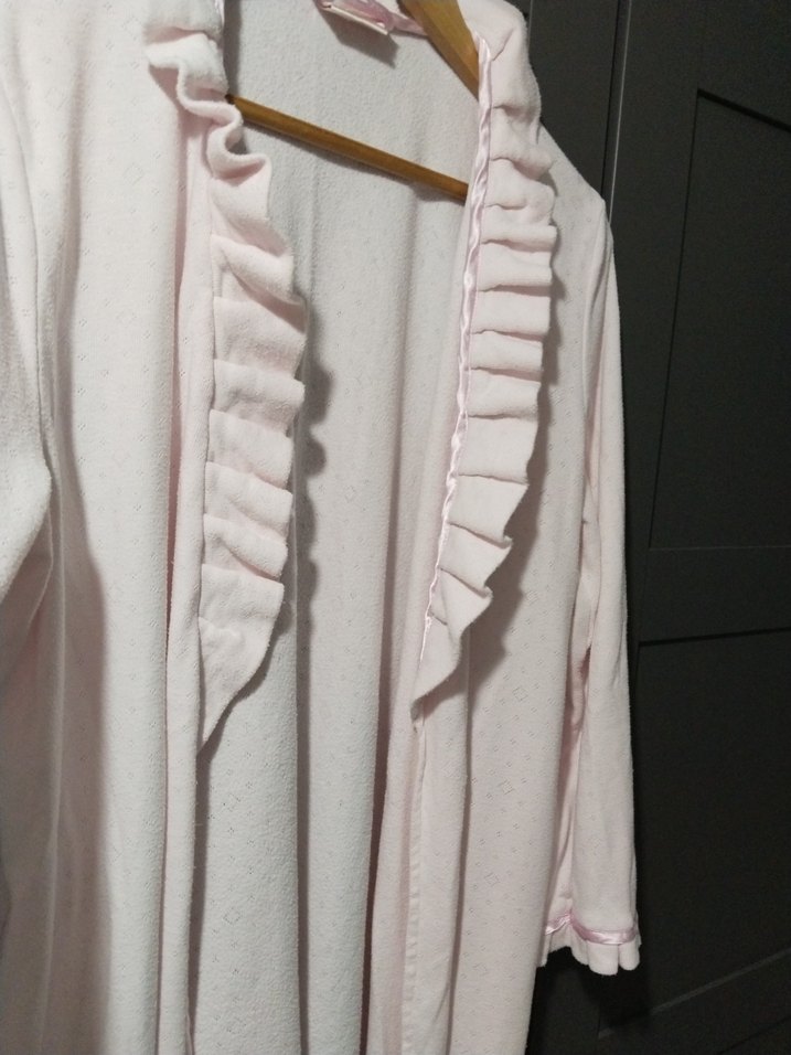 Pembe Uzun Kollu Uzun Boy Sabahlık - Görsel 3