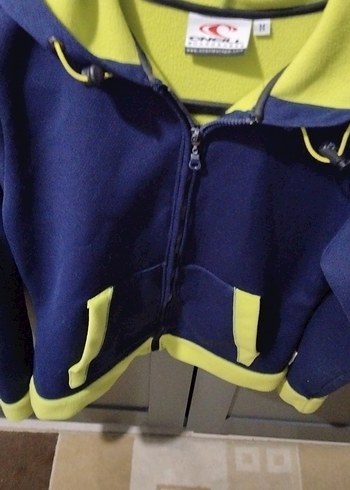 Çocuklar için Kapüşonlu Fermuarlı Mavi Sweatshirt - Görsel 2