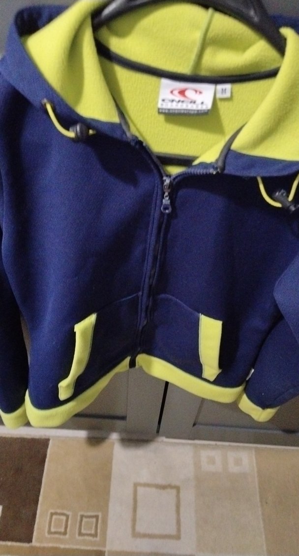 Çocuklar için Kapüşonlu Fermuarlı Mavi Sweatshirt - Görsel 2