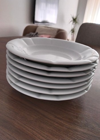 Beyaz Sade Yemek Tabağı Seti 6'lı