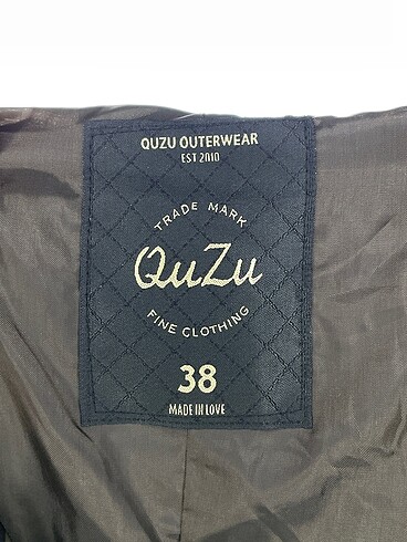38 Beden haki Renk Quzu Trenchcoat %70 İndirimli.