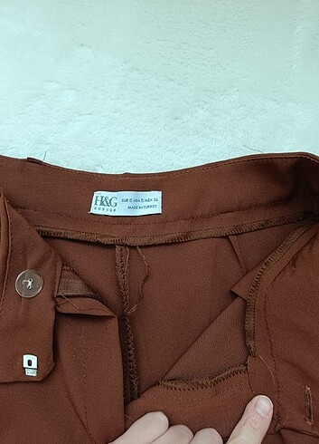 36 Beden kahverengi Renk Pantolon 