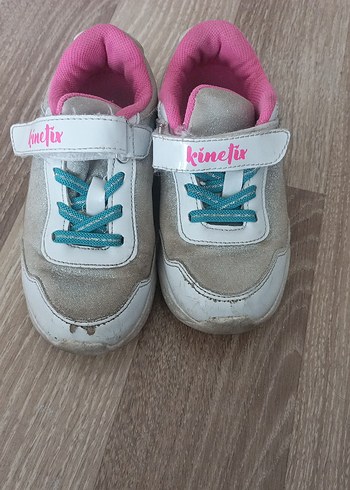 Kız Çocuk Pembe.mavi.beyaz.renkli Bağcıklı Spor Ayakkabı - Görsel 2