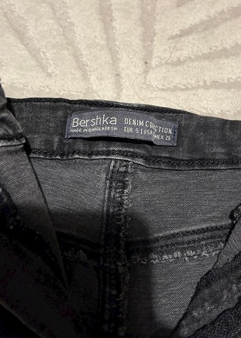 s Beden Siyah Mini Denim Şort