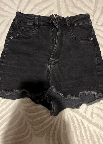Siyah Mini Denim Şort