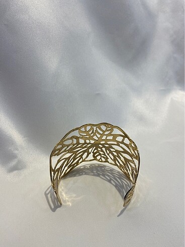  Beden altın Renk Gold Yaprak Oymalı Etnik Kelepçe