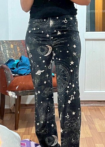 Koton Gece Desenli Bol Kesim Kadın pantolon