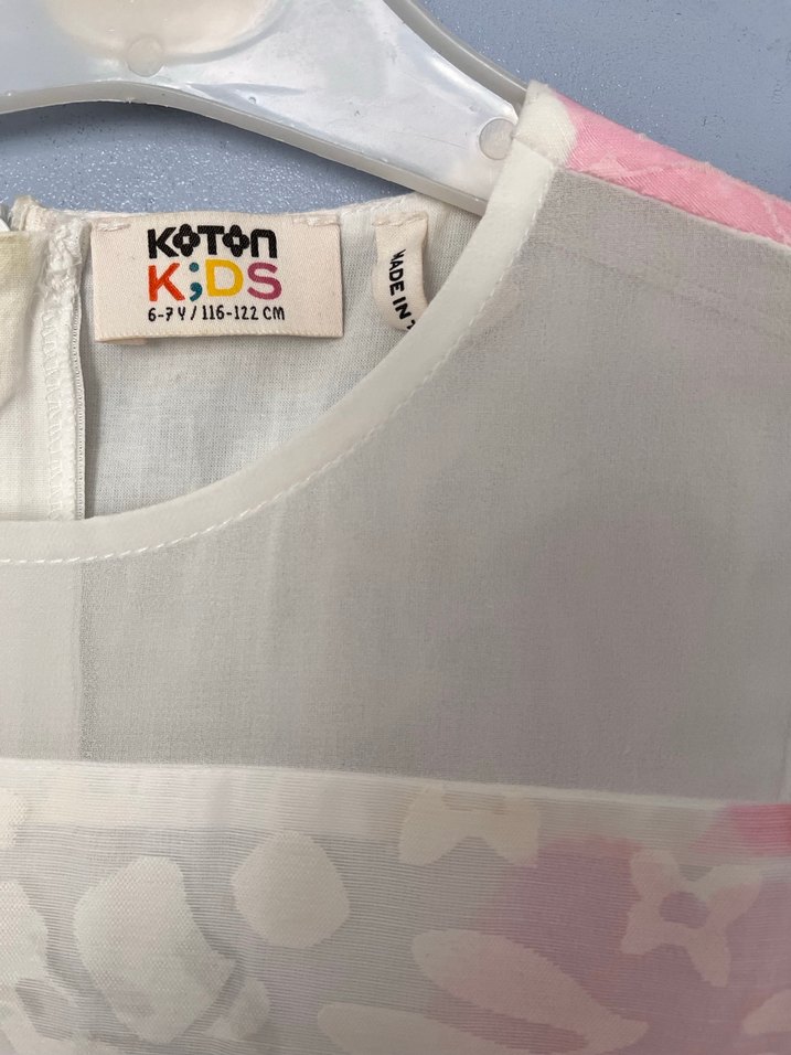 Kız Çocuk Beyaz Piliseli Bohem Elbise - Görsel 2