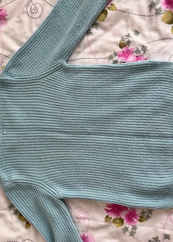 Turkuaz Kadın Triko Kazak - Görsel 3