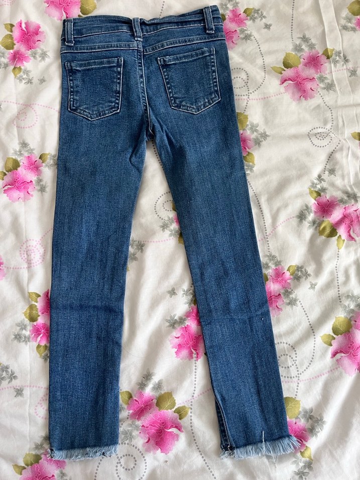 Renkli Yırtık Detaylı çocuk Slim Fit Denim Pantolon - Görsel 3