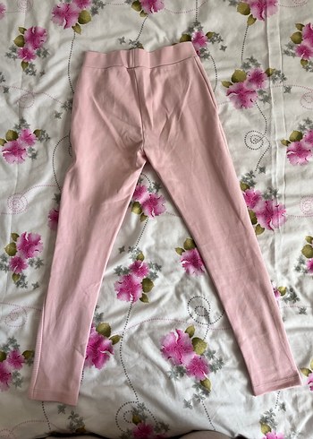 Kız Çocuk Pembe Fermuarlı Tayt - Görsel 2