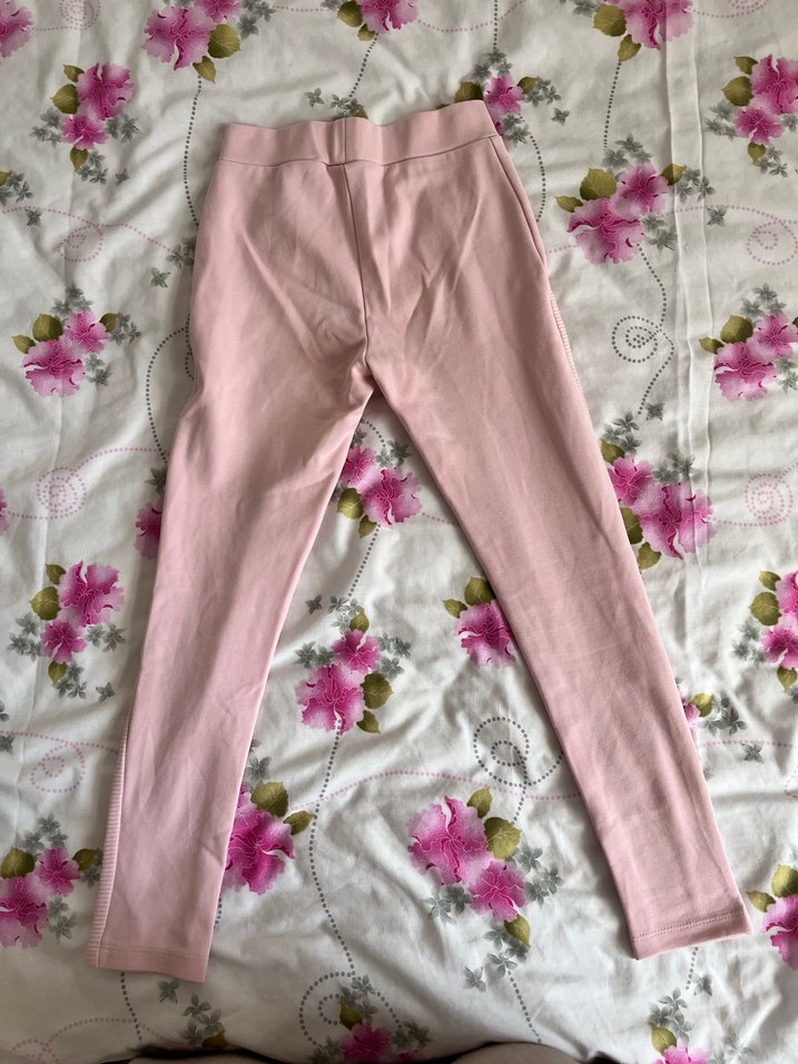 Kız Çocuk Pembe Fermuarlı Tayt - Görsel 2