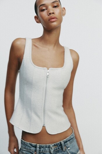 Zara Fermuarlı top