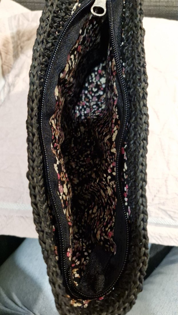 Siyah Örgü Kadın Portföy Çanta - Görsel 2