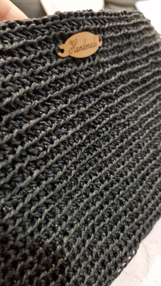 Siyah Örgü Kadın Portföy Çanta - Görsel 3