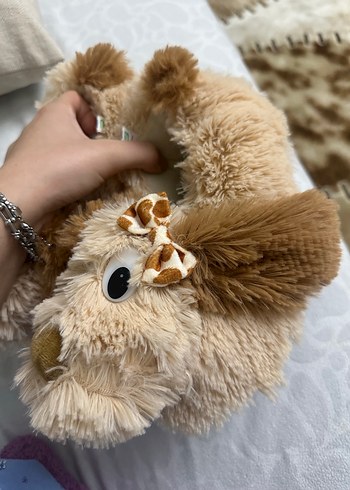 Kız çocuk Kahverengi Peluş Bohem Terlik - Görsel 2