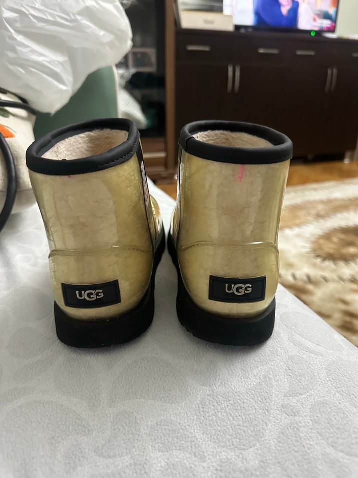 UGG kız çocuk Beyaz Parlak Dolgu Topuk Bot - Görsel 4