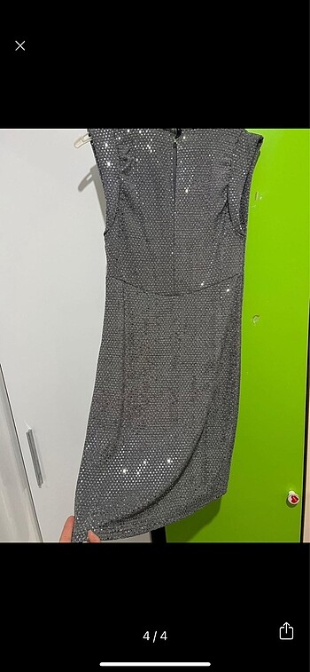 m Beden gri Renk Kadın gece elbisesi