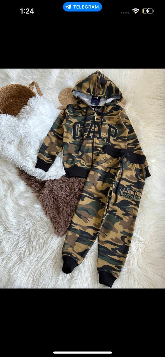 Erkek Çocuk Kapüşonlu Kamuflaj Eşofman Takımı - Görsel 2